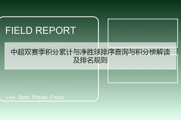 中超双赛季积分累计与净胜球排序查询与积分榜解读及排名规则